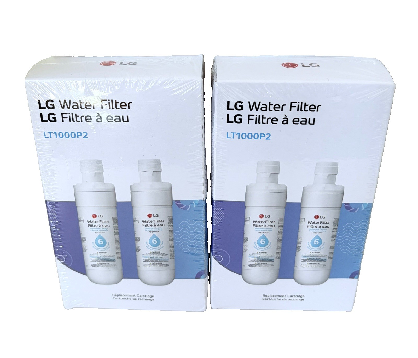 4PACK LG LT1000P2 Water Filter Replacement Cartridge GENUINE and SEALED 4Pack