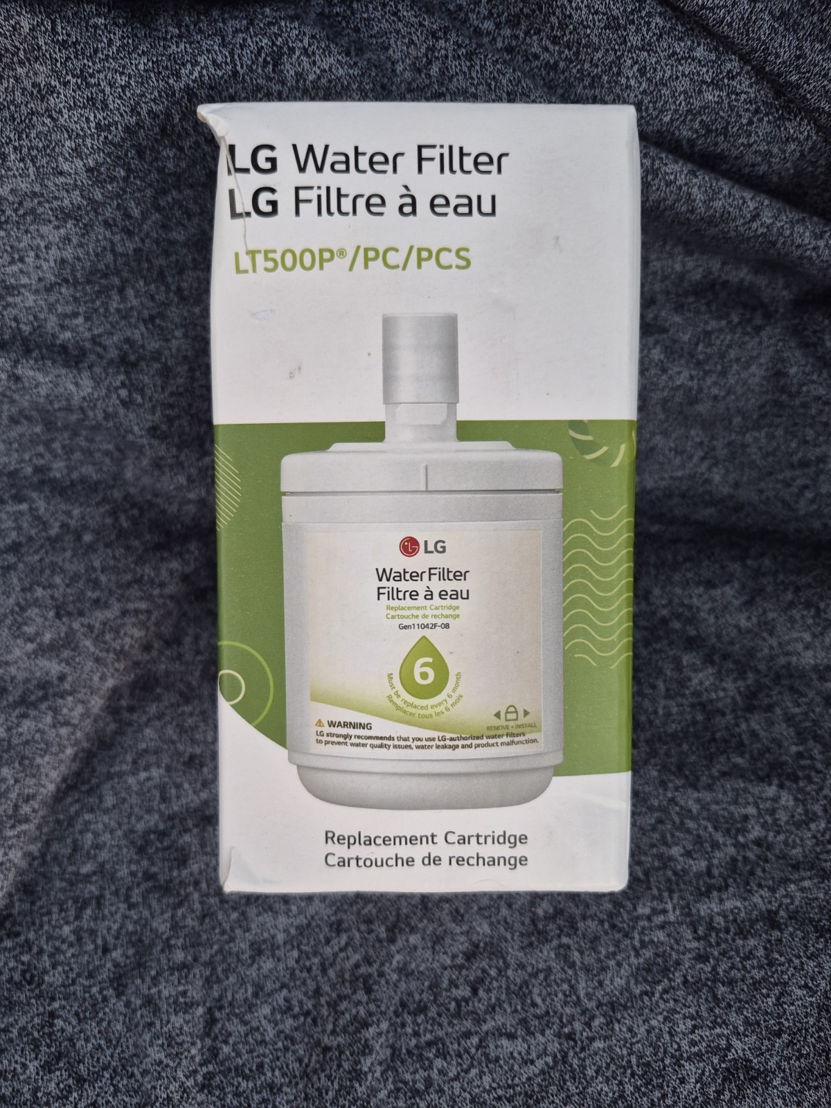 SEALED GENUINE LG WATER FILTER CARTRIDGE LT500P 6 MONTH 500 GALLON