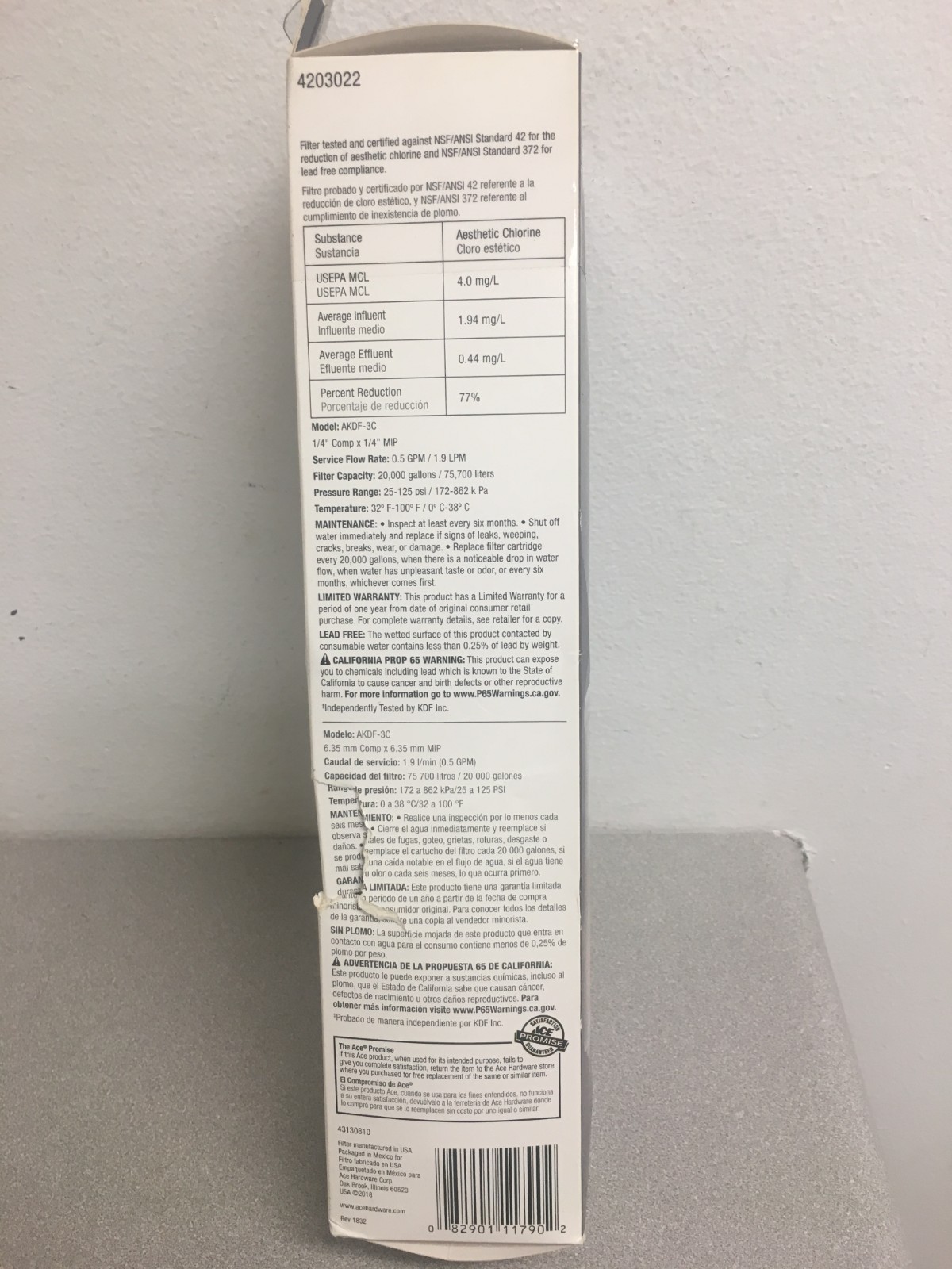 Ice Maker Replacement Filter #43130810