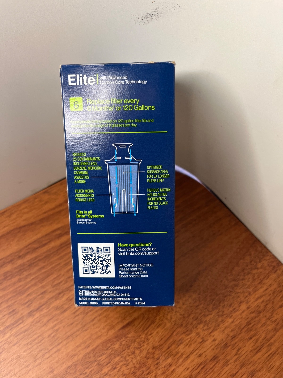 Brita Replacement Filter – Elite – 1 Filter for 6 Months New Sealed