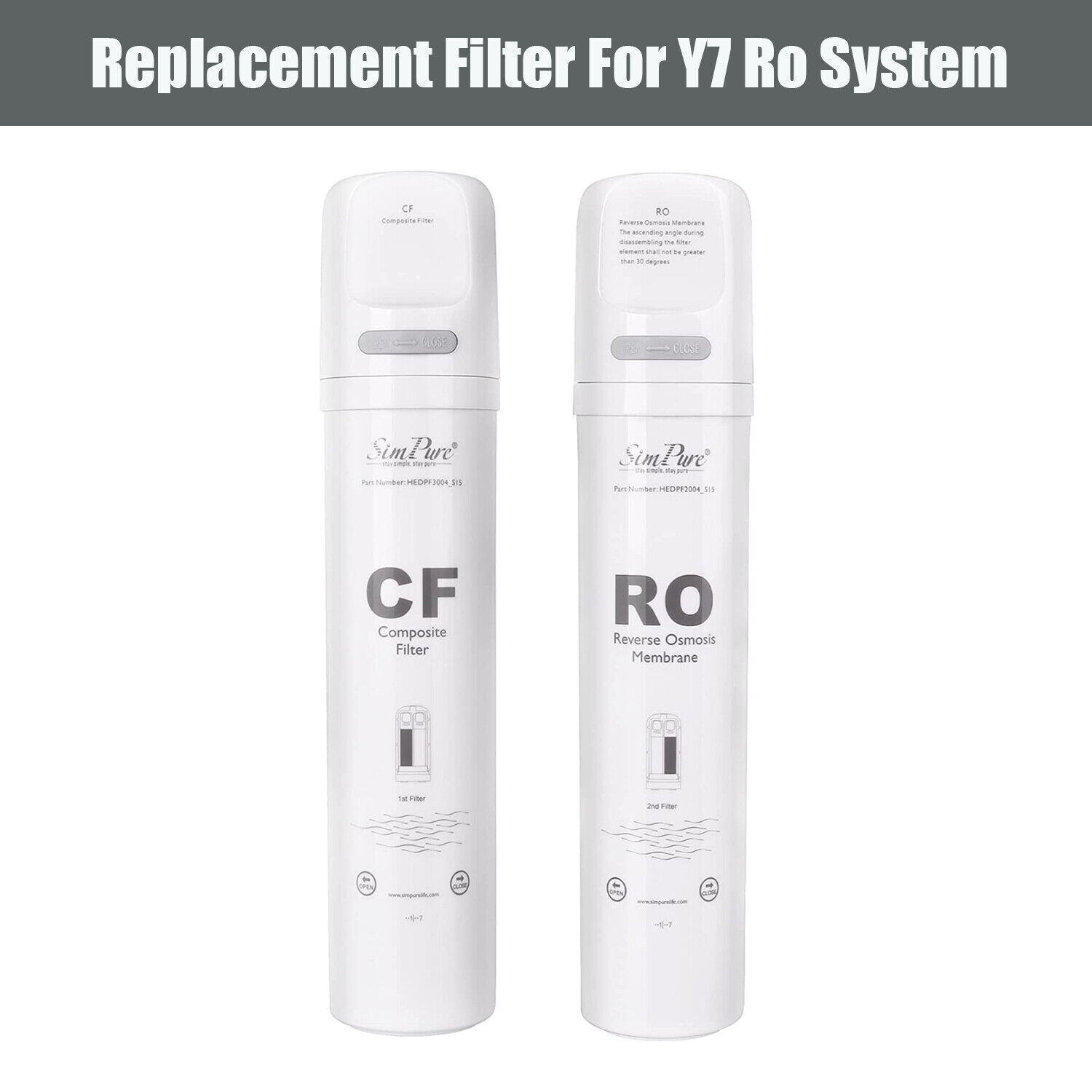SimPure CF RO Filter Replacement Cartridge For WP1-100 RO Water Filter System