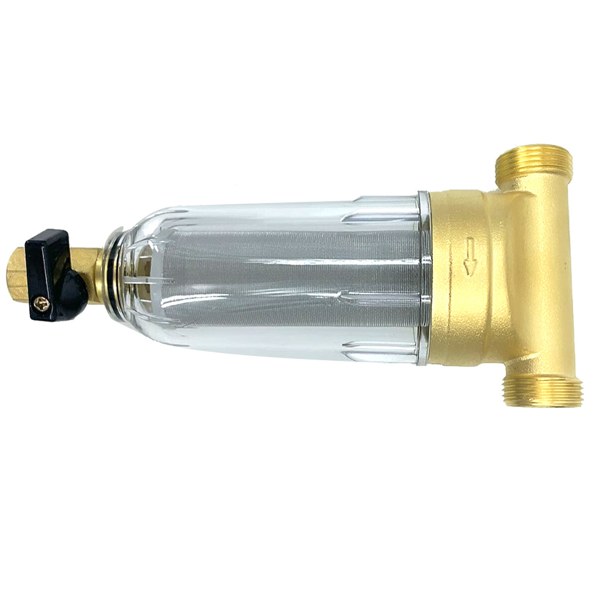 Spin Down Filter Reusable Whole House Sediment Water Filter 1″ MNPT+ 3/4″ FNPT