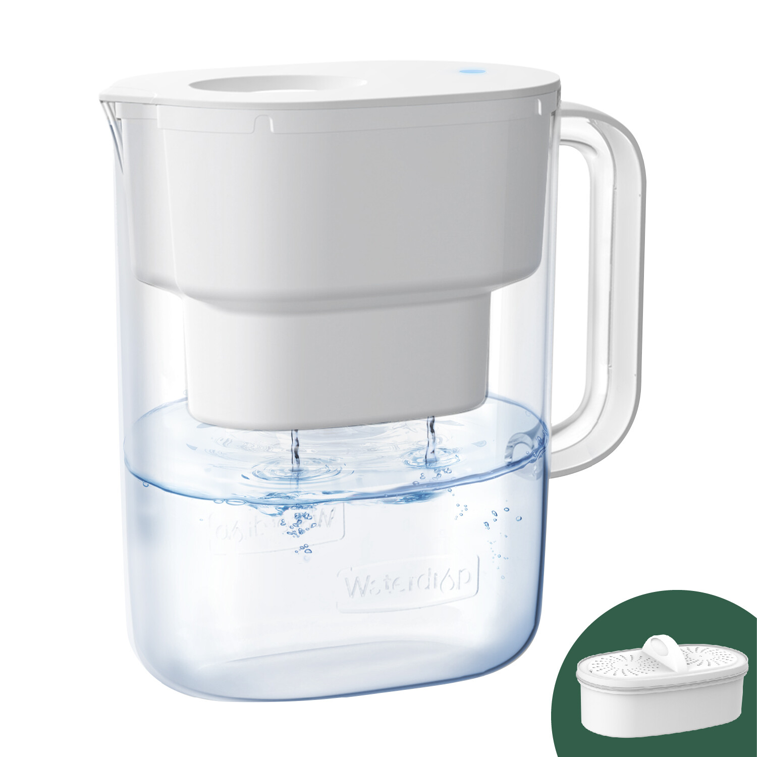 Waterdrop 200-Gallon Long-Life Lucid 10-Cup Water Filter Pitcher, NSF Certified