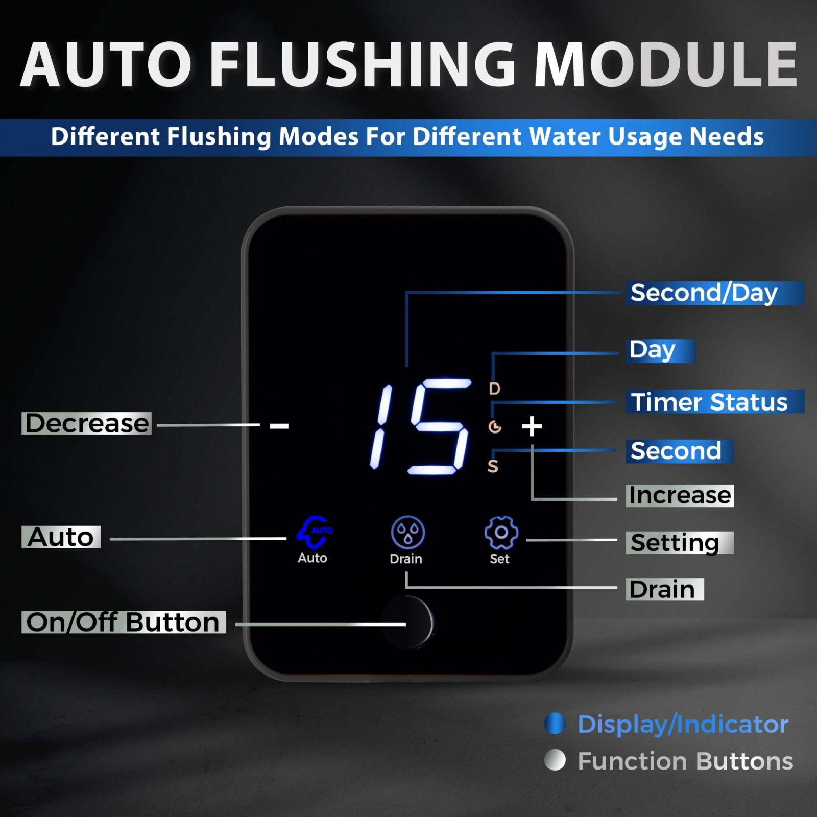 iSpring Whole House Spin Down Sediment Water Filter w/ Auto Flushing, Pre-Filter