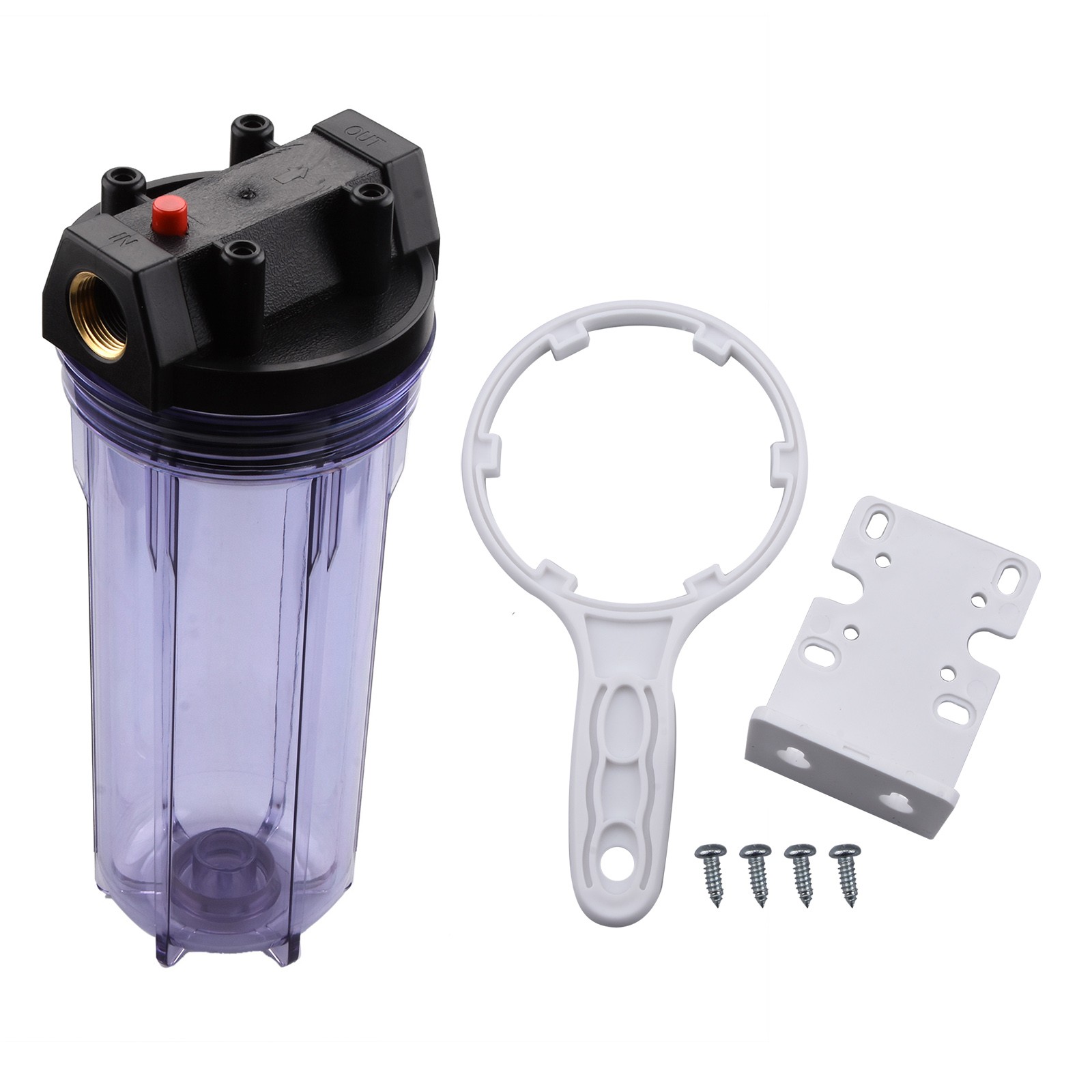 Whole House Water Filter Housing Assembly Kit 3/4″ Inlet for 10″x2.5″ Sediment