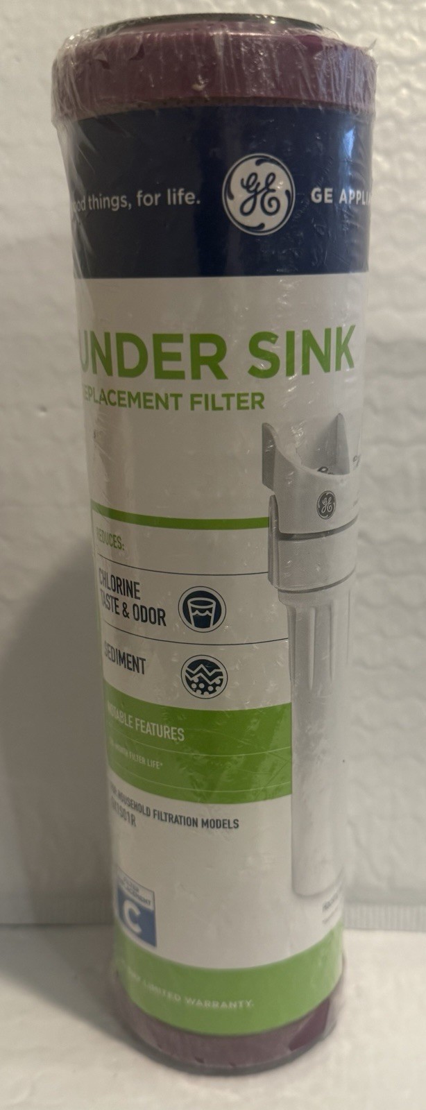 GE Basic Single Stage Drinking Water Filter for GX1S01R Under Sink System💧