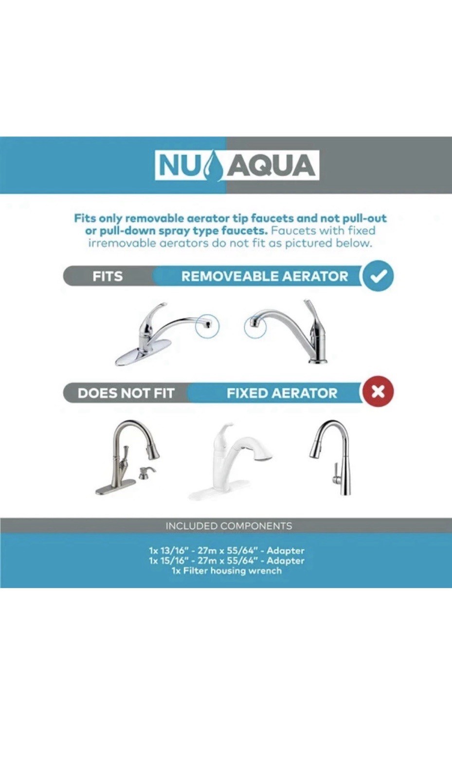 NU Aqua 8 Stage Alkaline Mineral Countertop Water Filter NEW