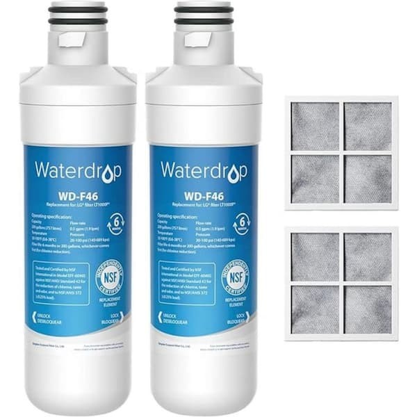 2-Pack Replacement Water Filter for LG Models LT1000P & LT120F