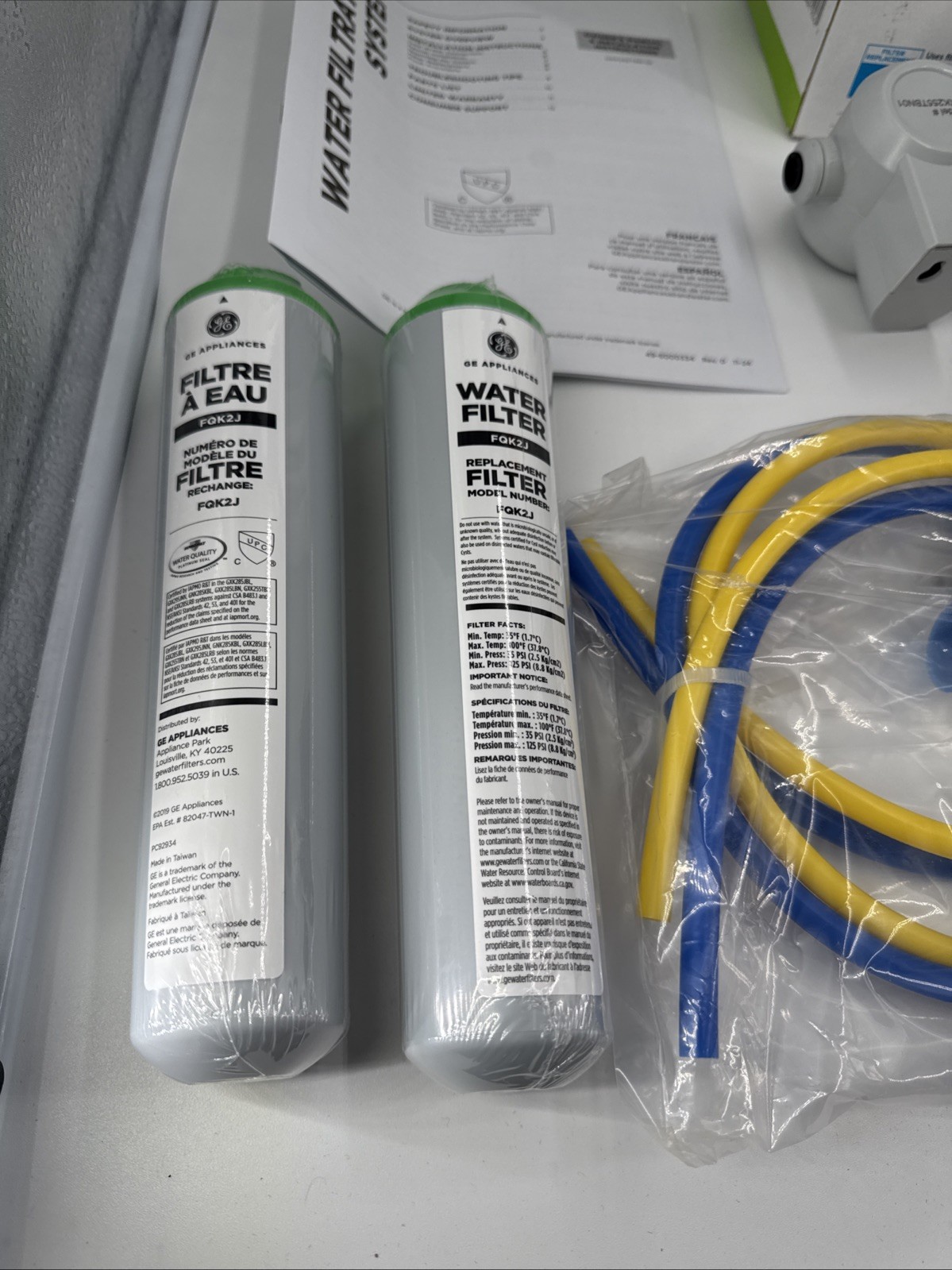 GE Under Sink Dual Stage Water Filtration System with Faucet GXK255TBN