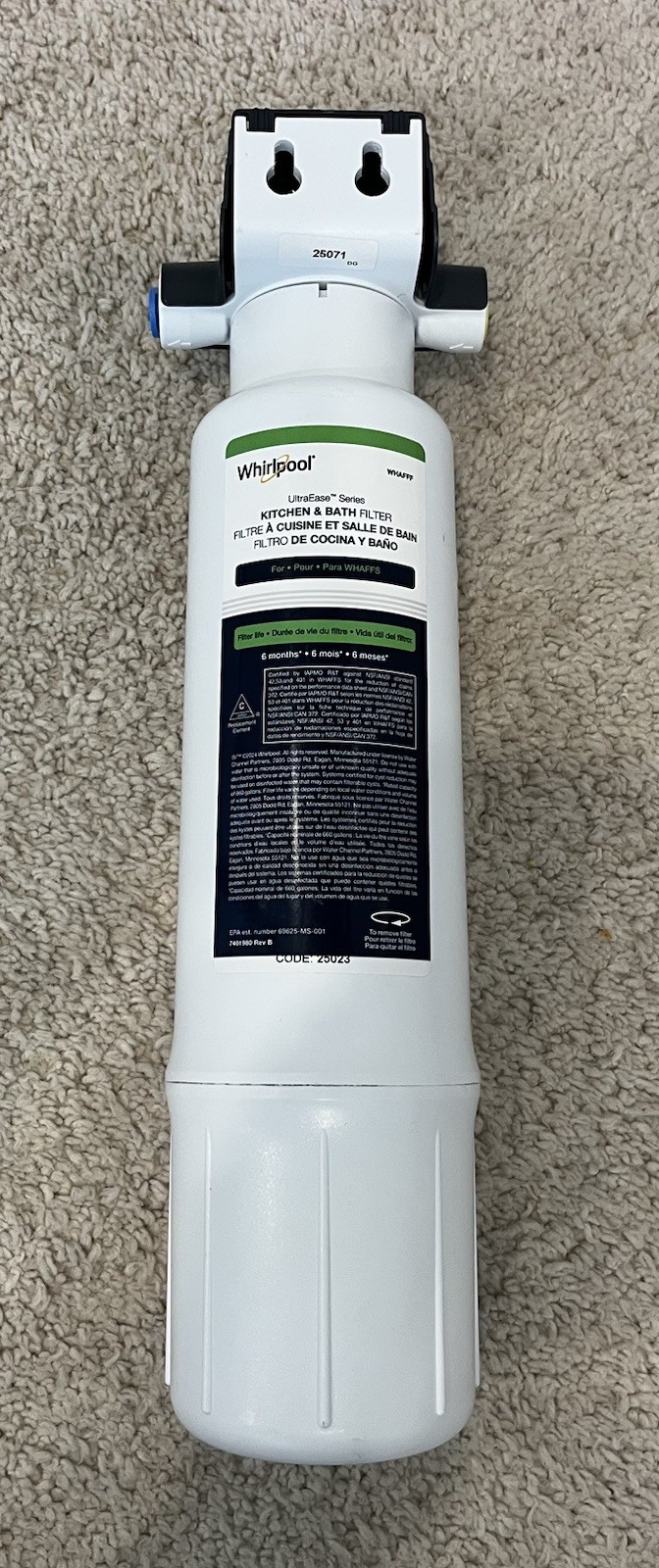 Whirlpool WHAFFF Water Filter, White, 1 Count (Pack of 1)