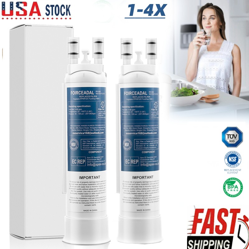 1~4PACK For Frigidaire PWF-1 FPPWFU01 Refrigerator PurePour Water Ice Filter
