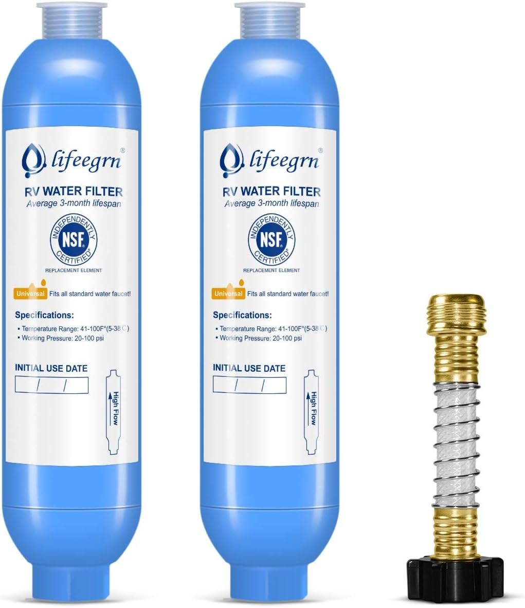 Durable Carbon Fiber RV Water Filter – Quick Install, 2 Pack for Camping and RVs
