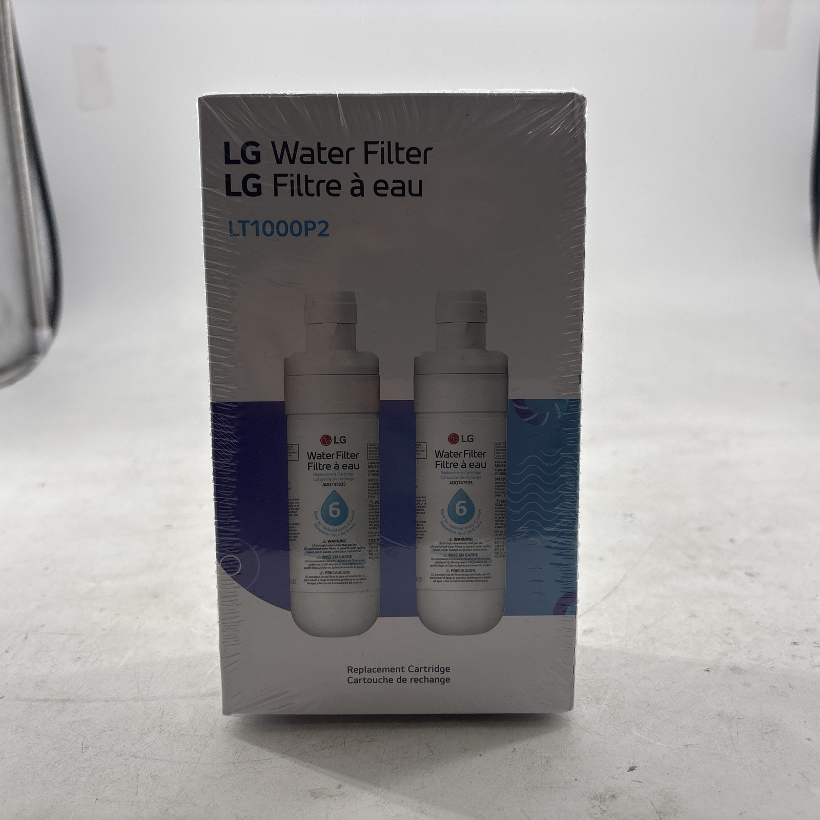 2 Pack LG Water Filter Replacement Cartridge LT1000P2 Genuine Filter. (A568)