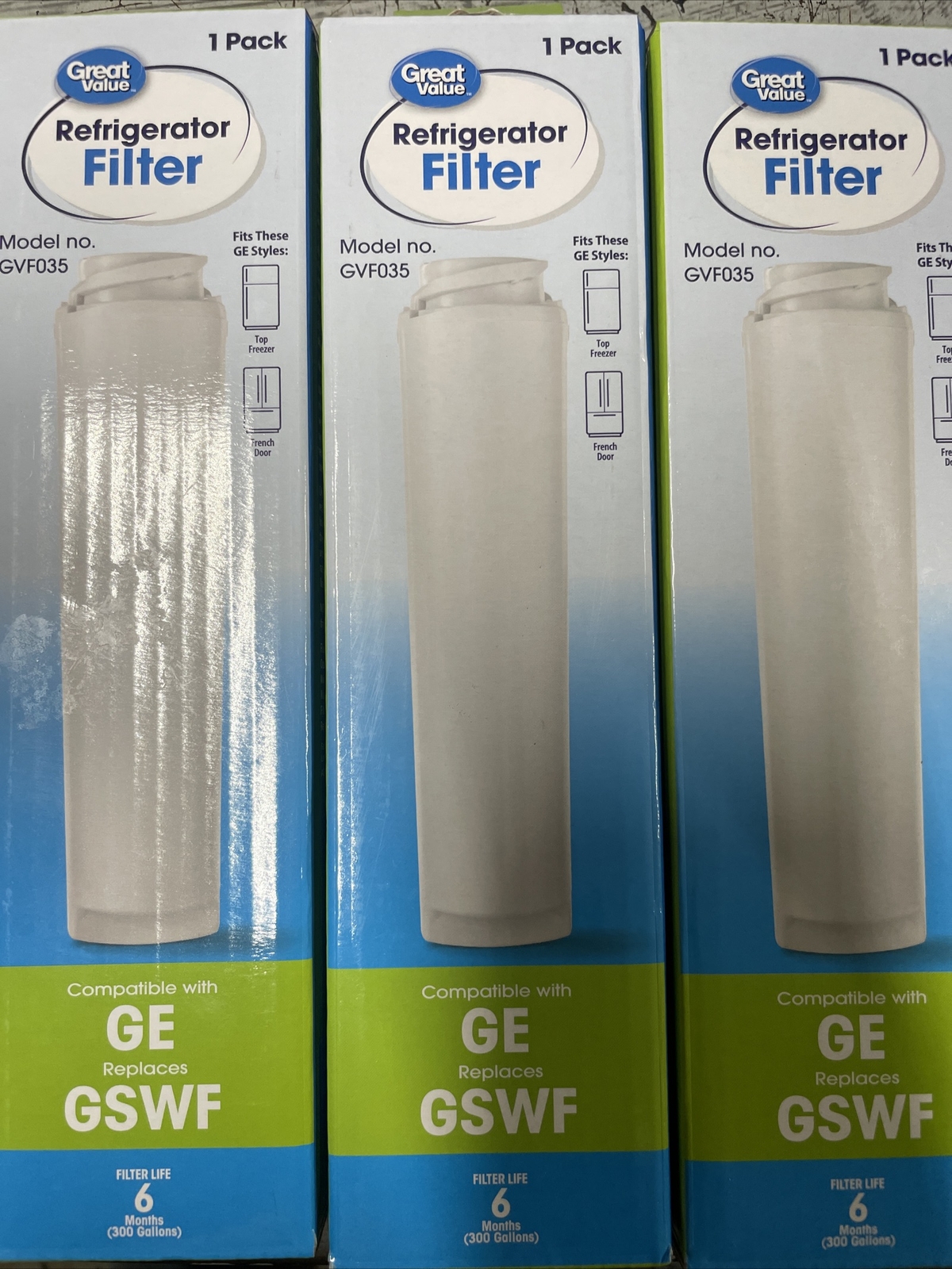 Lot Of 3 Great Value Refrigerator Water Filter for GE GSWF & Kenmore 46-9914