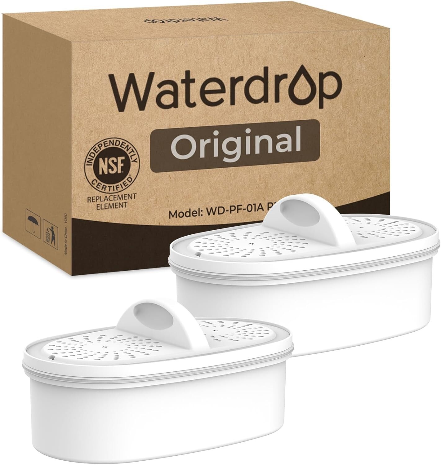 Waterdrop Replacement Filters for All Waterdrop Pitcher Filtration System(2)
