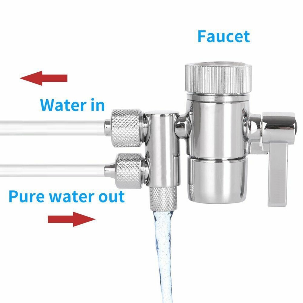 Water Filters purifiers Two Way Faucet Filter Diverter Valve 3/8in & 5/16in out