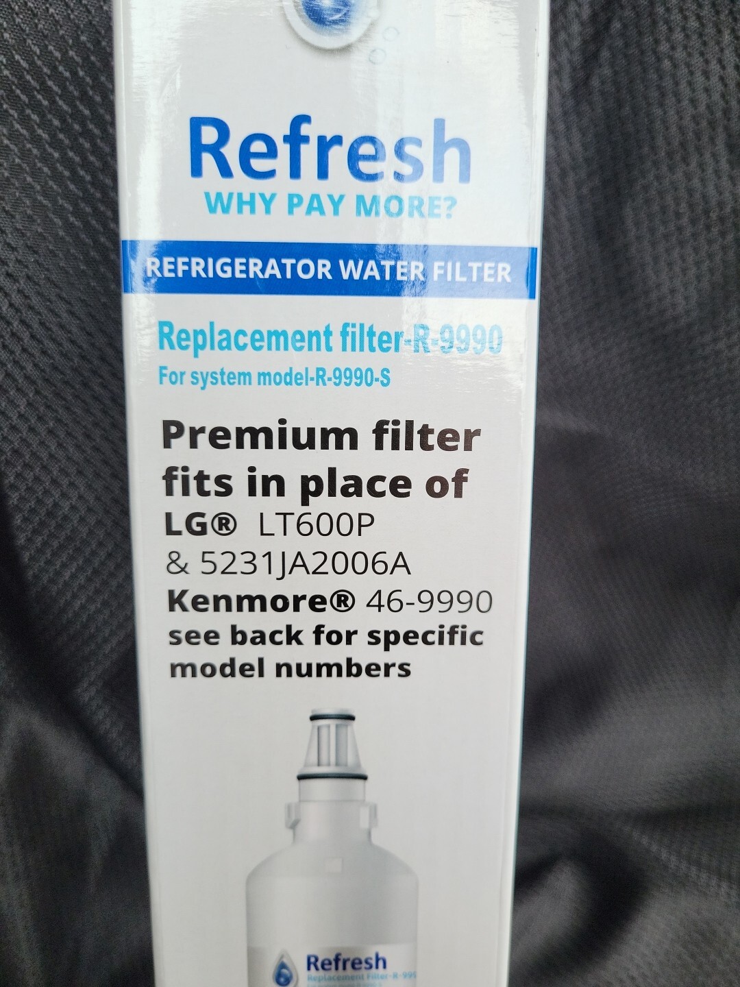 Refresg Refrigerator Filter R-9990 For System Model R-9980S Fits LG LT600P &…