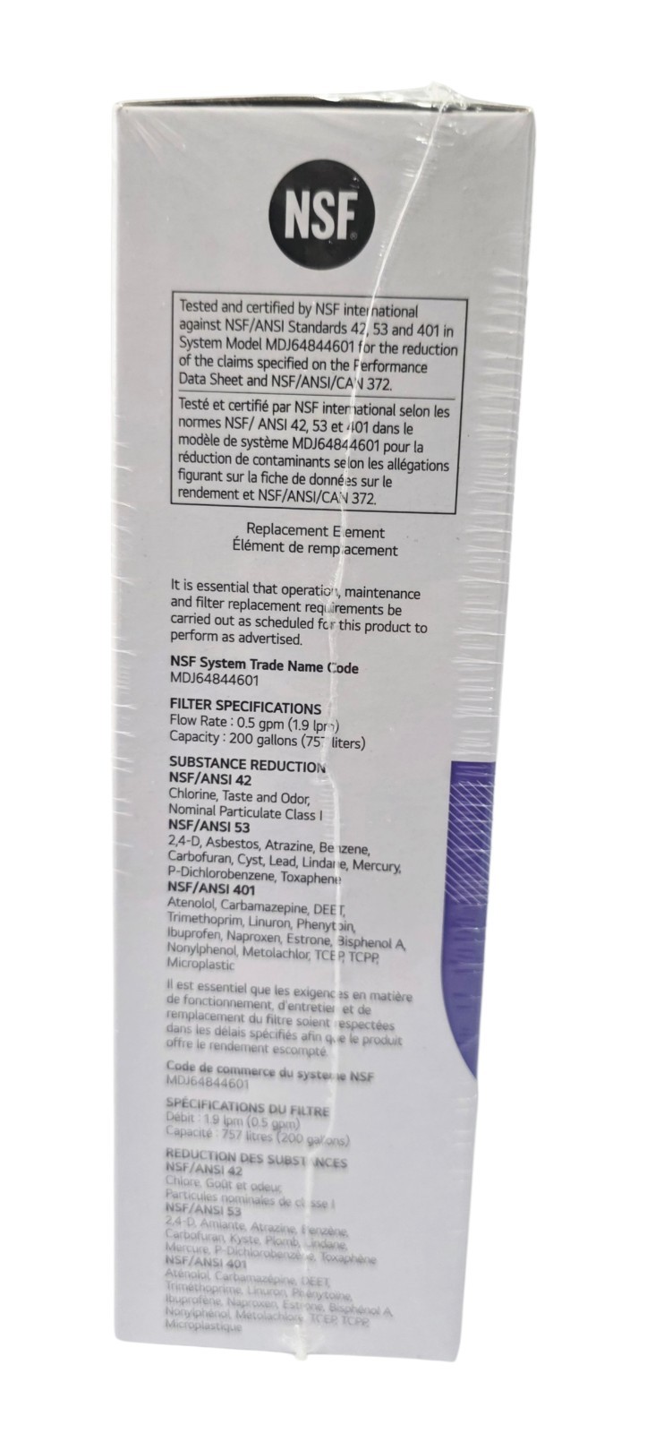 2 Pk Genuine LG LT1000P2 6-Month /200 Gal Refrigerator Replacement Water Filter