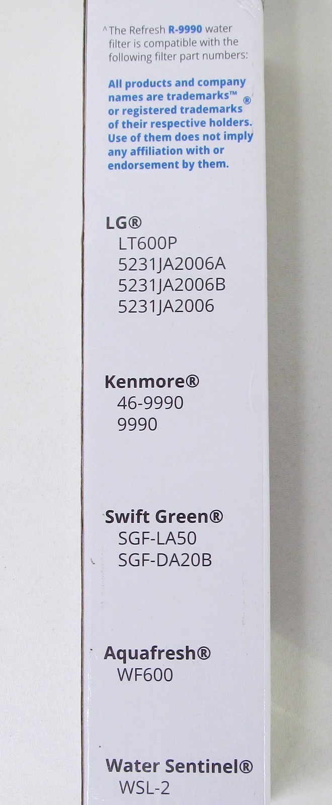 Refresh R-9990 Refrigerator Water Filter | For Various LG & Kenmore Models