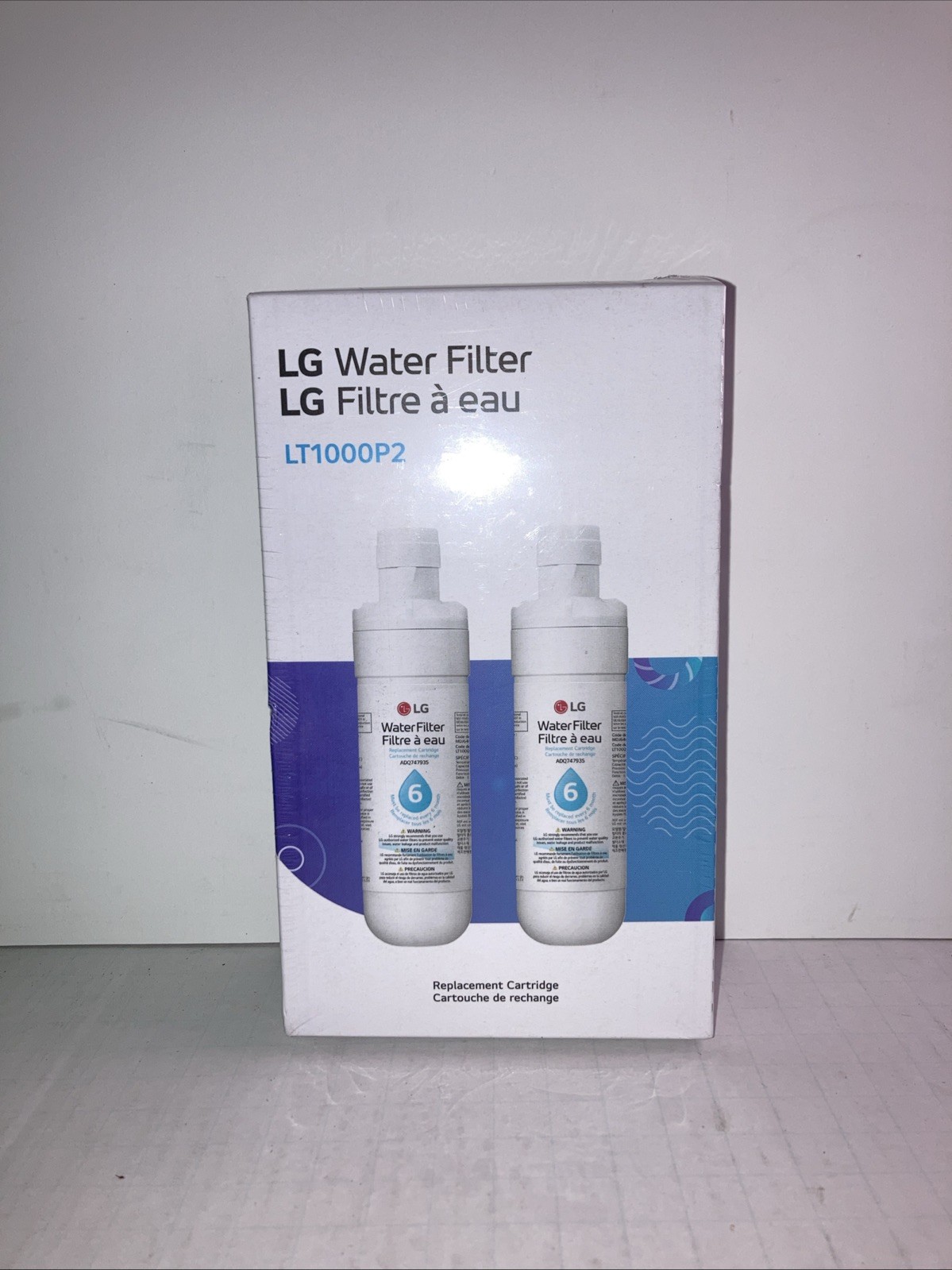 LG LT1000P2 Refrigerator Water Filter Genuine OEM 6 Month 200 Gallon 2 Pack