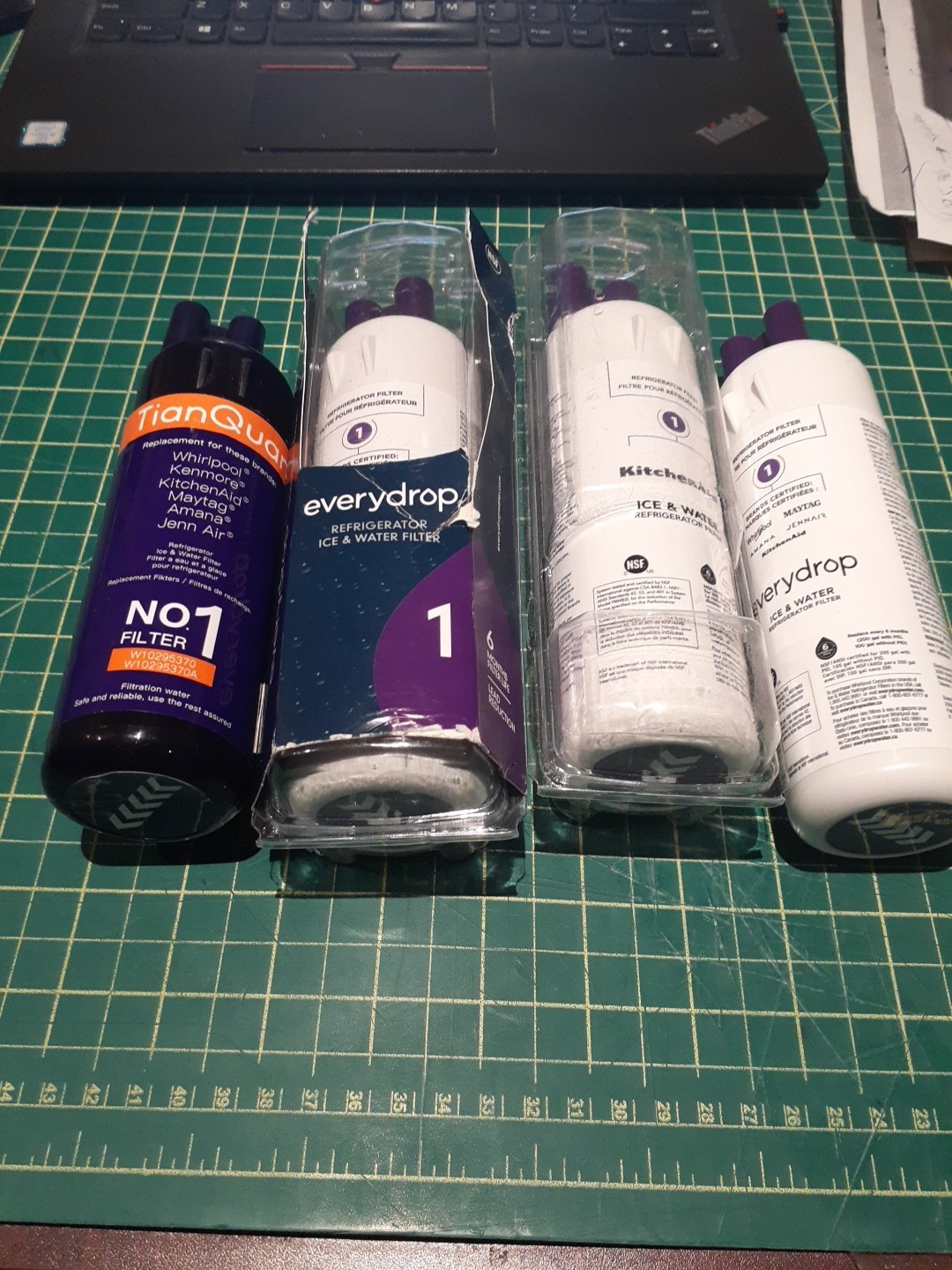 4 X various Whirlpool EveryDrop #1 ΕDR1RXD1 Refrigerator Ice and Water Filter