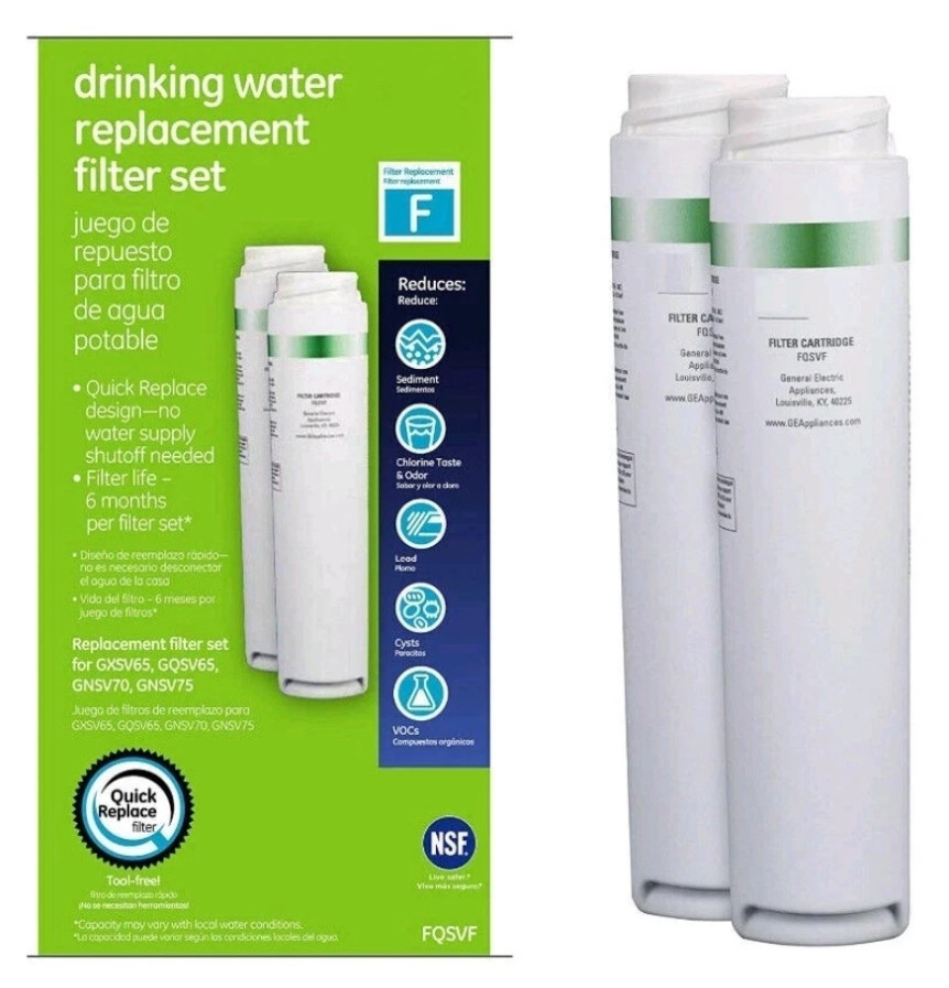 Genuine GЕ FQSVF Drinking Water Replacement Filter Set – New