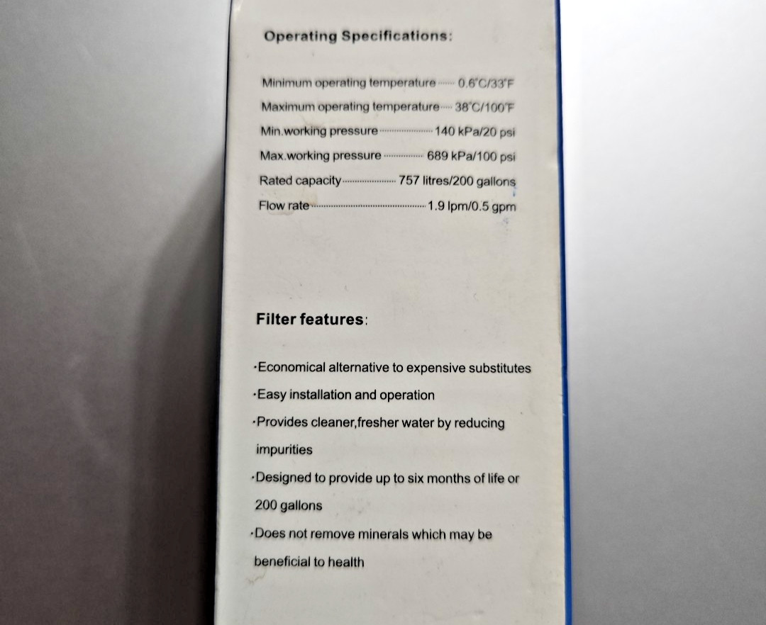 Dream Blue Refrigerator Water filter 1 Filter1