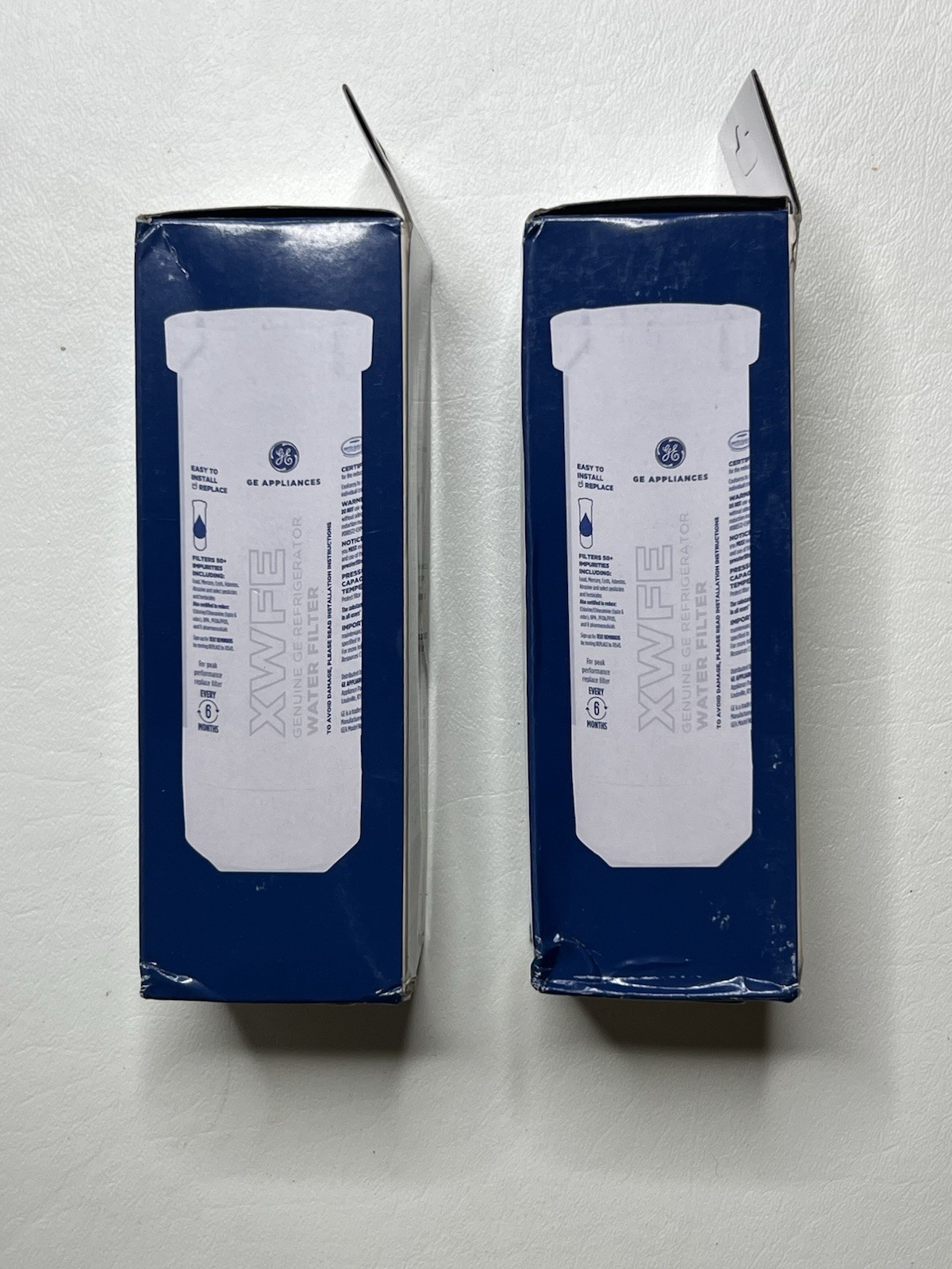 Lot Of 2 GE Appliances XWFE Replacement Refrigerator Water Filter (no chip)