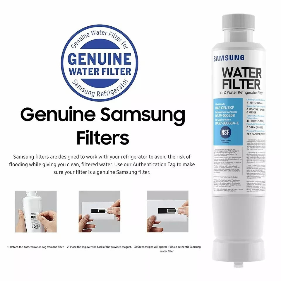1 PACK Genuine New Samsung DA29-00020B HAF-CIN/EXP Refrigerator Water Filter