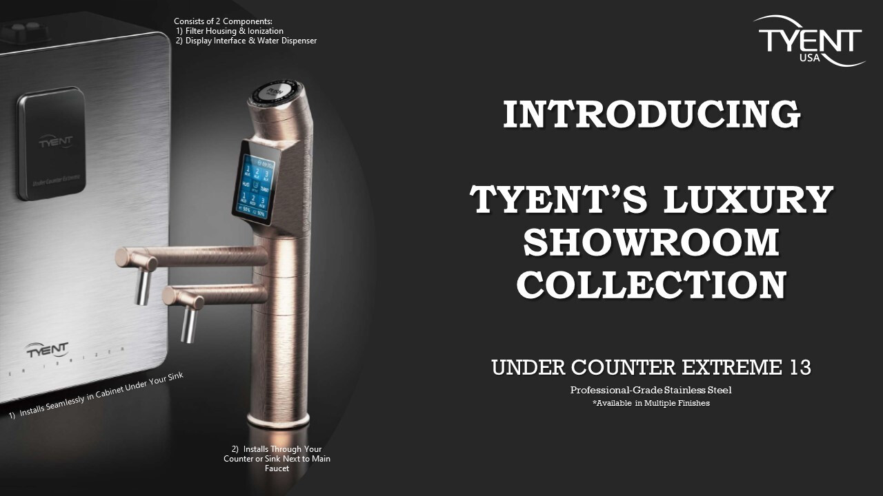 TYENT UCE-13 PLUS LUXURY BLACK Under Counter Water Ionizer! Open Box!