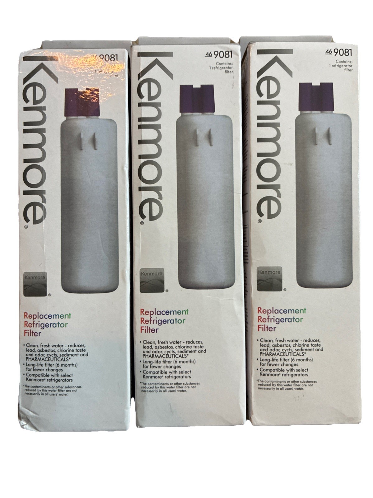 3 Pack Kenmore 46-9081 Replacement Refrigerator Water Filter. NEW SEALED