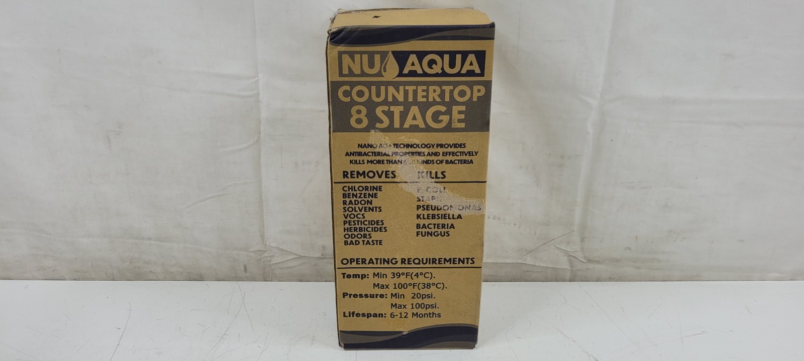 NU Aqua 8 Stage Alkaline Mineral Countertop Water Filter NEW