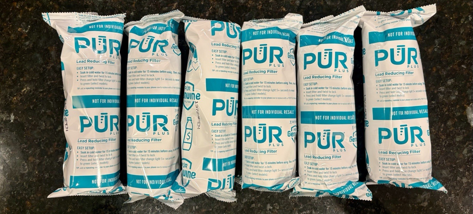 6 Pack PUR PLUS 3x More 3-in-1 Water Pitcher Replacement Filter PPF951K READ DES