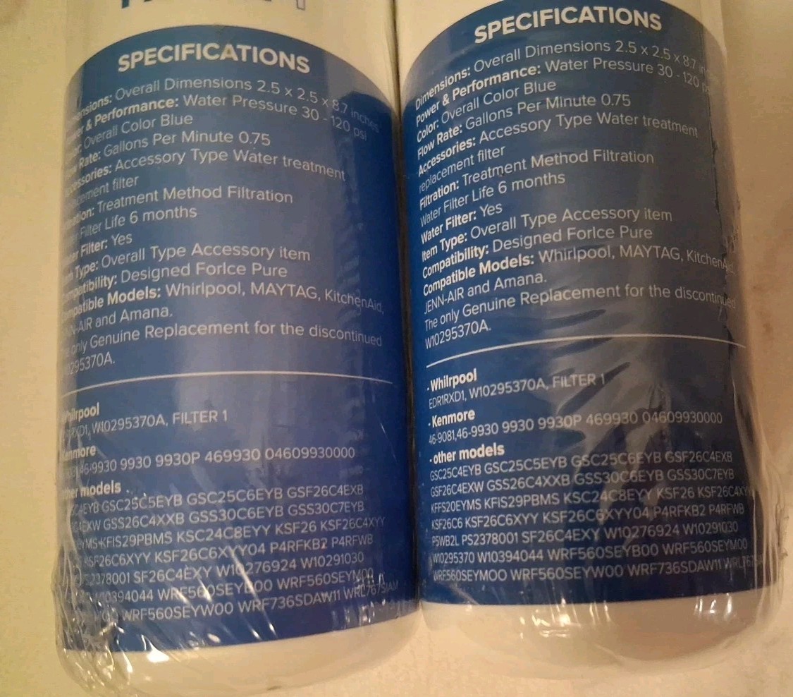 Unbranded Replacement Refrigerator Water Filters Filter1 New Lot Of 2 Without…