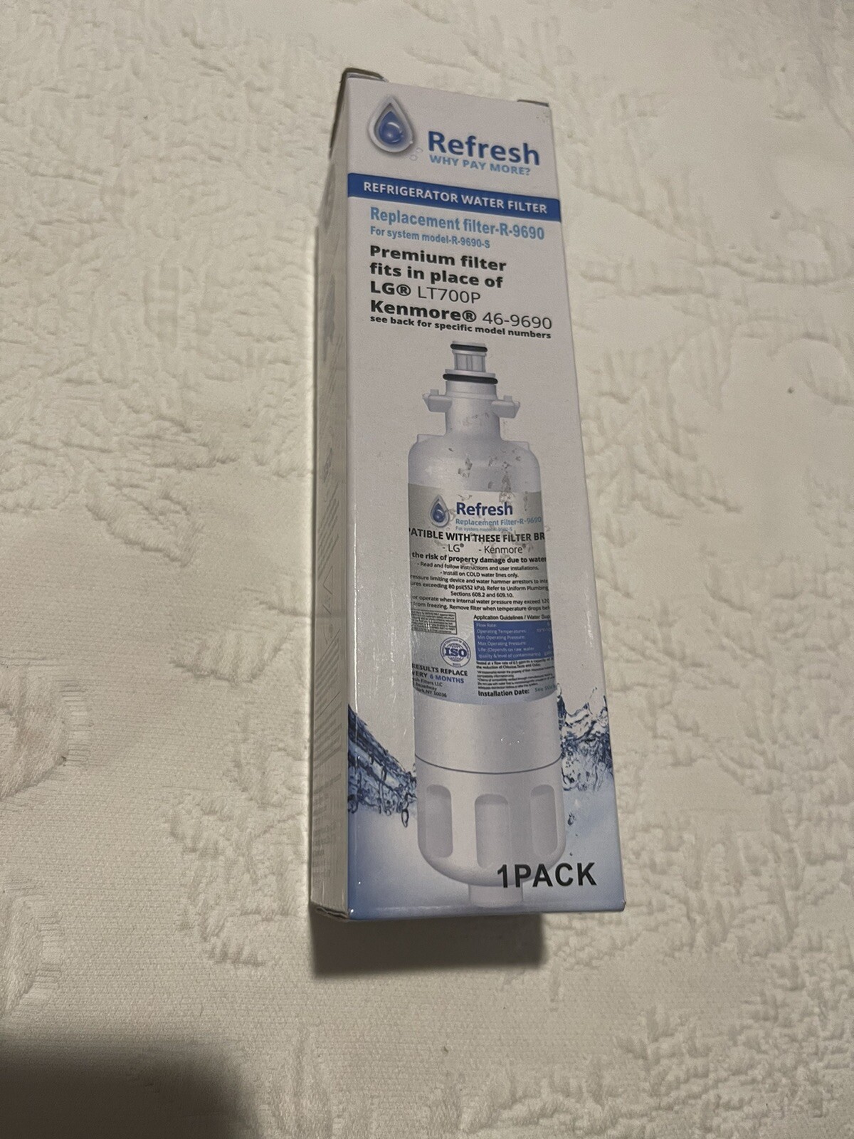 Refresh Sealed Filter In Open Box Compatible With LG And Kenmore
