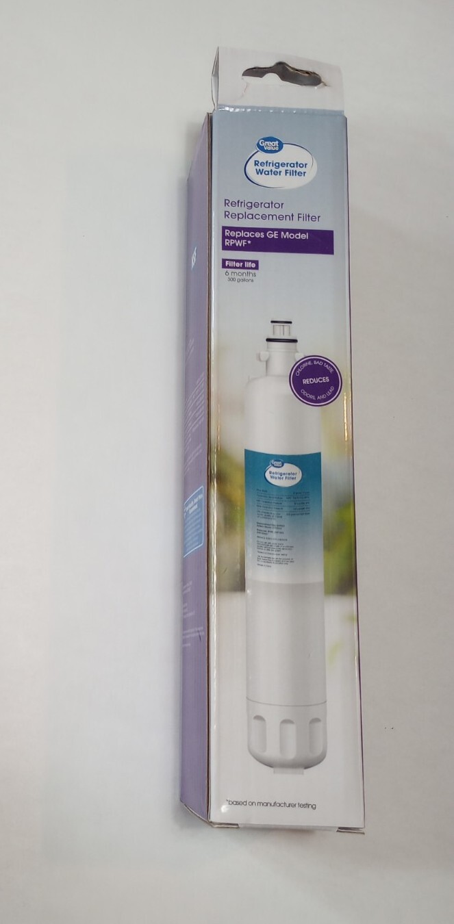 Great Value Refrigerator Water Filter Replaces Ge Model RPWF 6 Month 300 Gallons