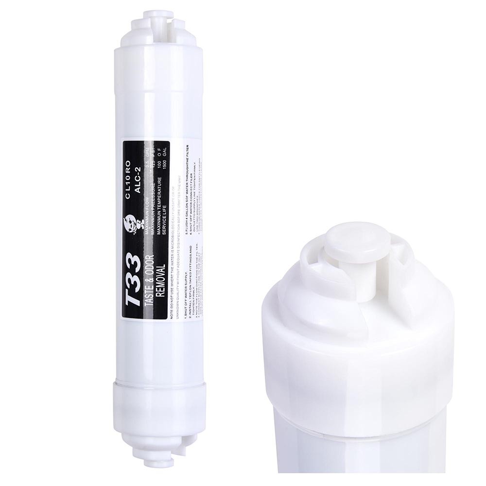 Inline T33 GAC Coconut Shell Water Filter Replacement for Reverse Osmosis System