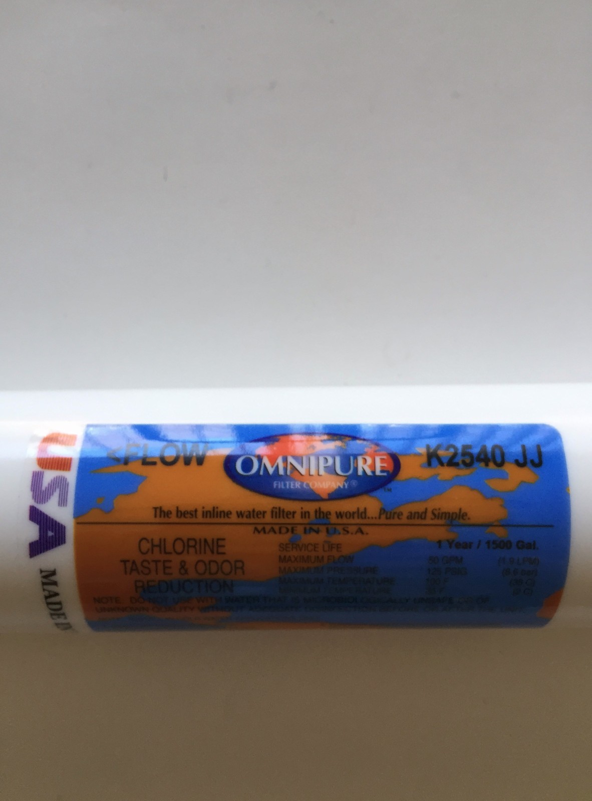 OMNIPURE K2540 JJ RO IN-LINE CARBON FILTER 10 X 2 1/4″ QUICK CONNECT 9 PACK