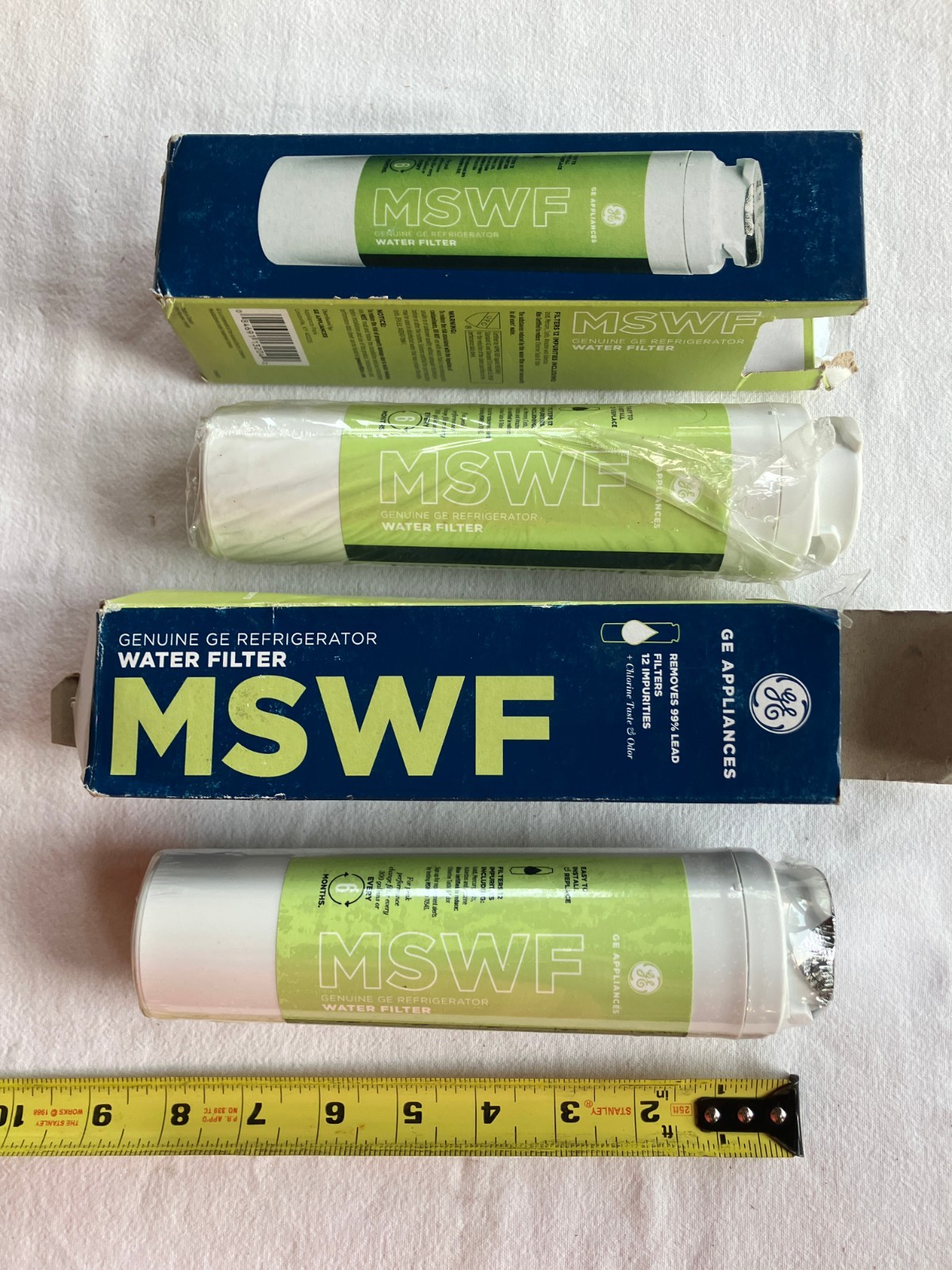 (2) Genuine GE Appliances MSWF Replacement Refrigerator Water Filter