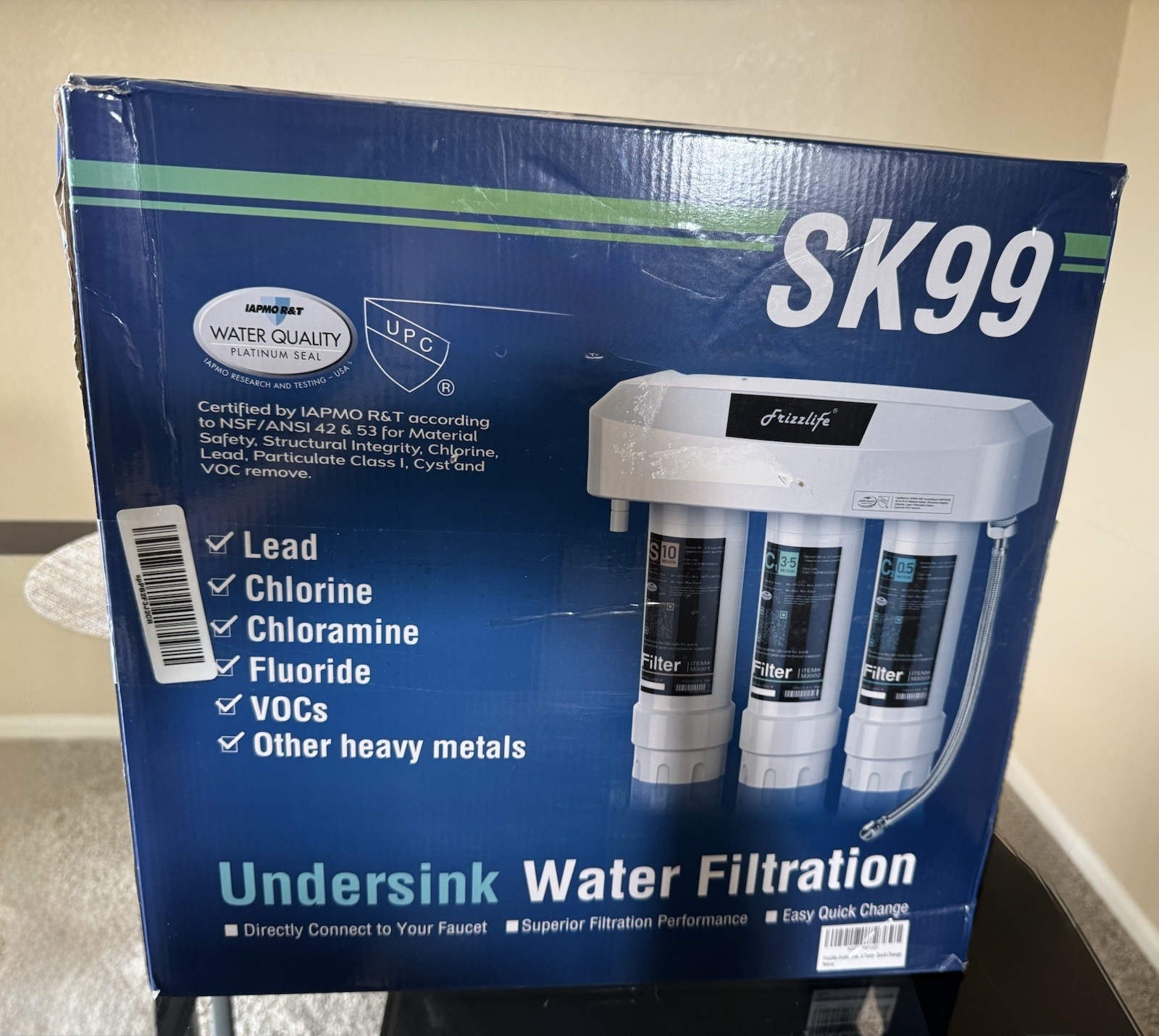 Frizzlife Under Sink Water Filter System, NSF/ANSI 53&42&372 Certified, 8 Layer