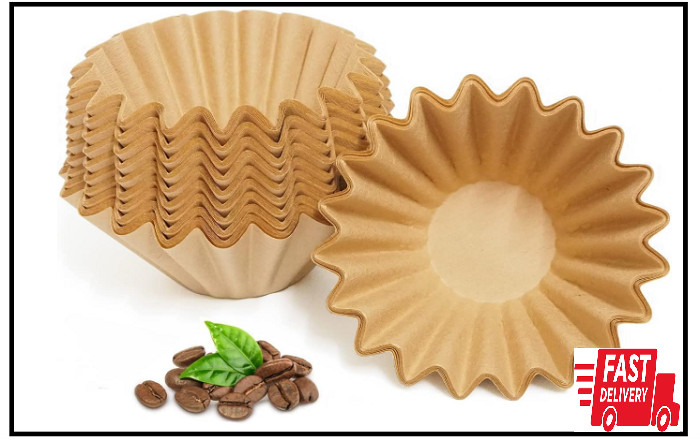 2-5 Cup Coffee Filters, Pack of 100 Unbleached Filters 5 W02, Brown