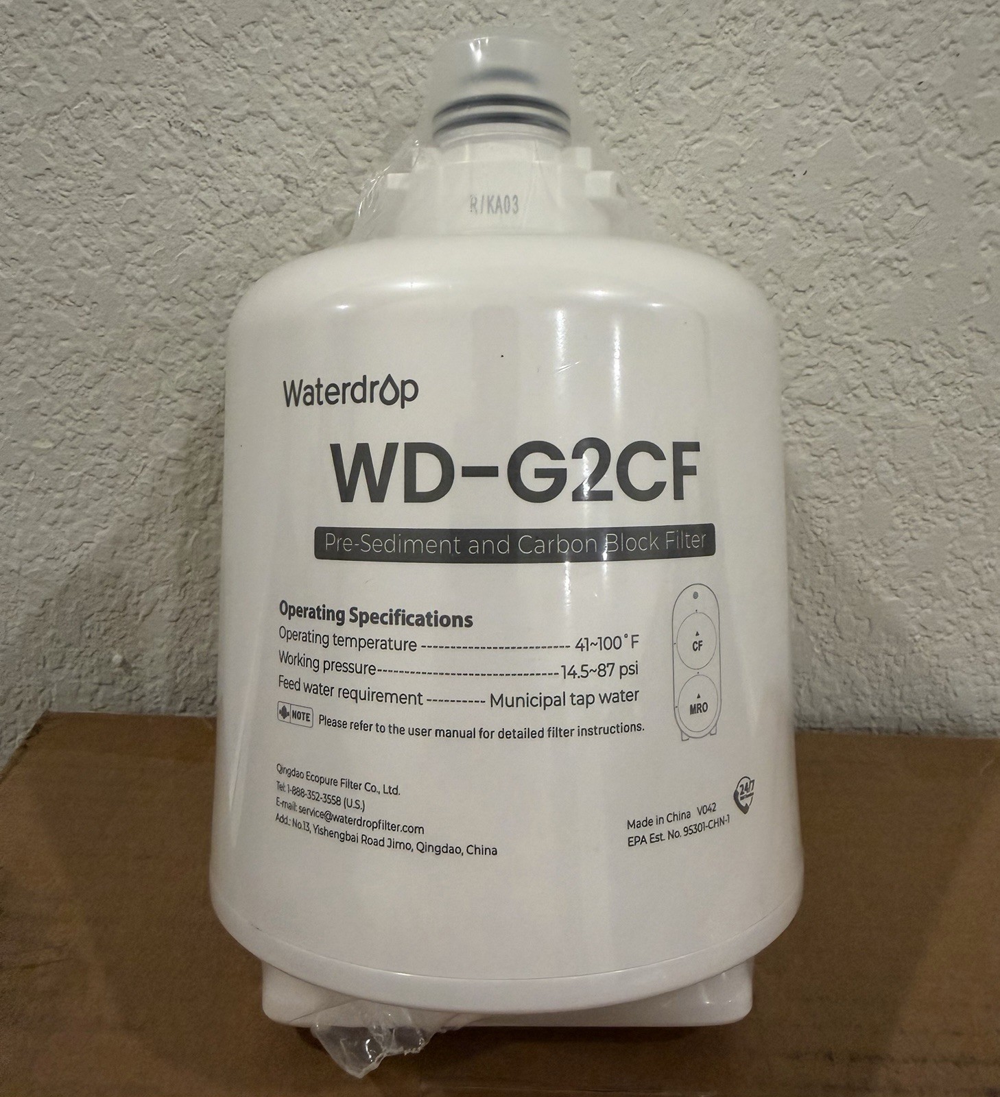 Waterdrop WD-G2CF Filter, Replacement for WD-G2-W WD-G2-B WD-G2P600-W