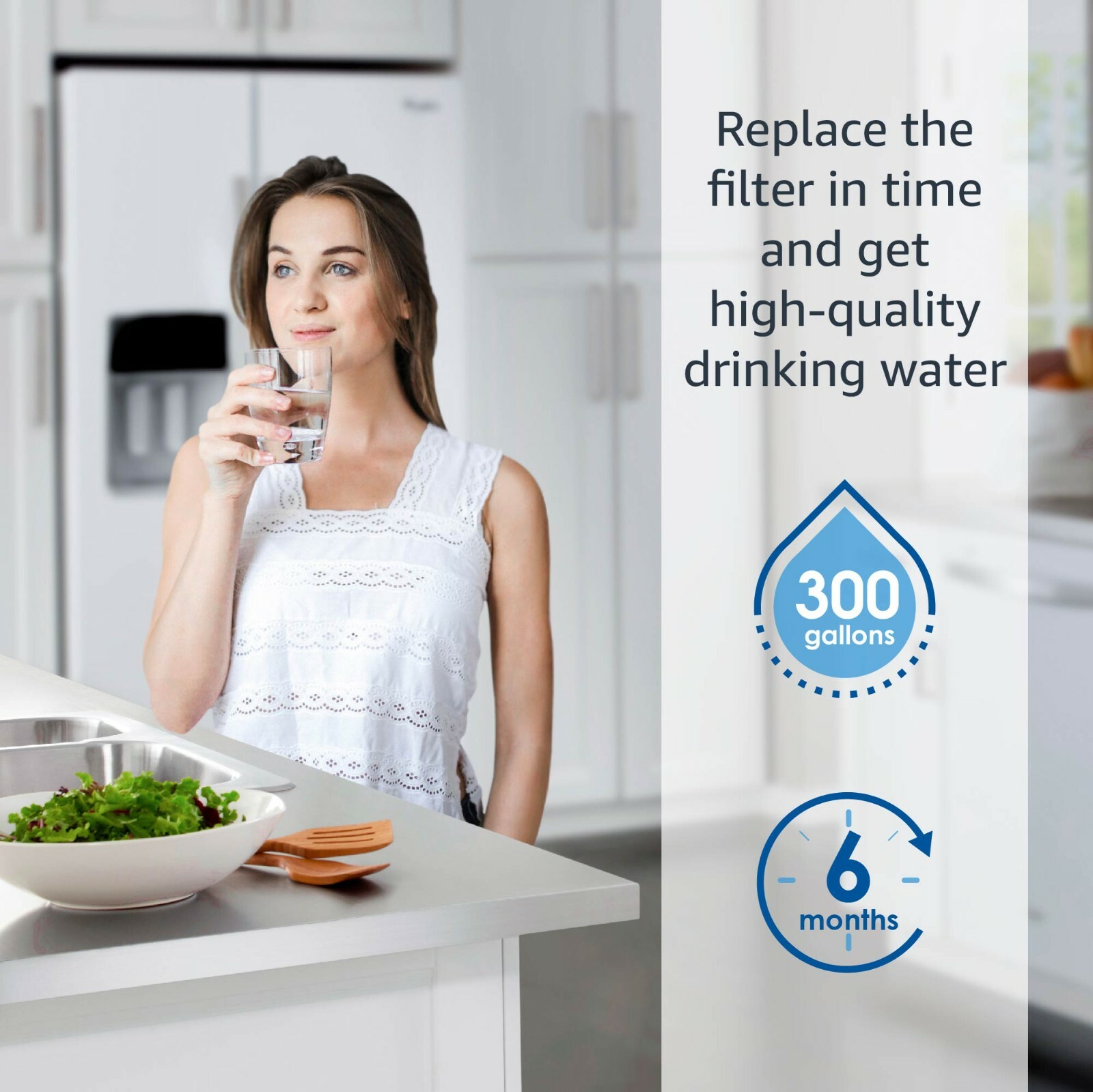 Waterdrop 8171413 Refrigerator Water Filter, Replacement for Kenmore 46-9002 (3)