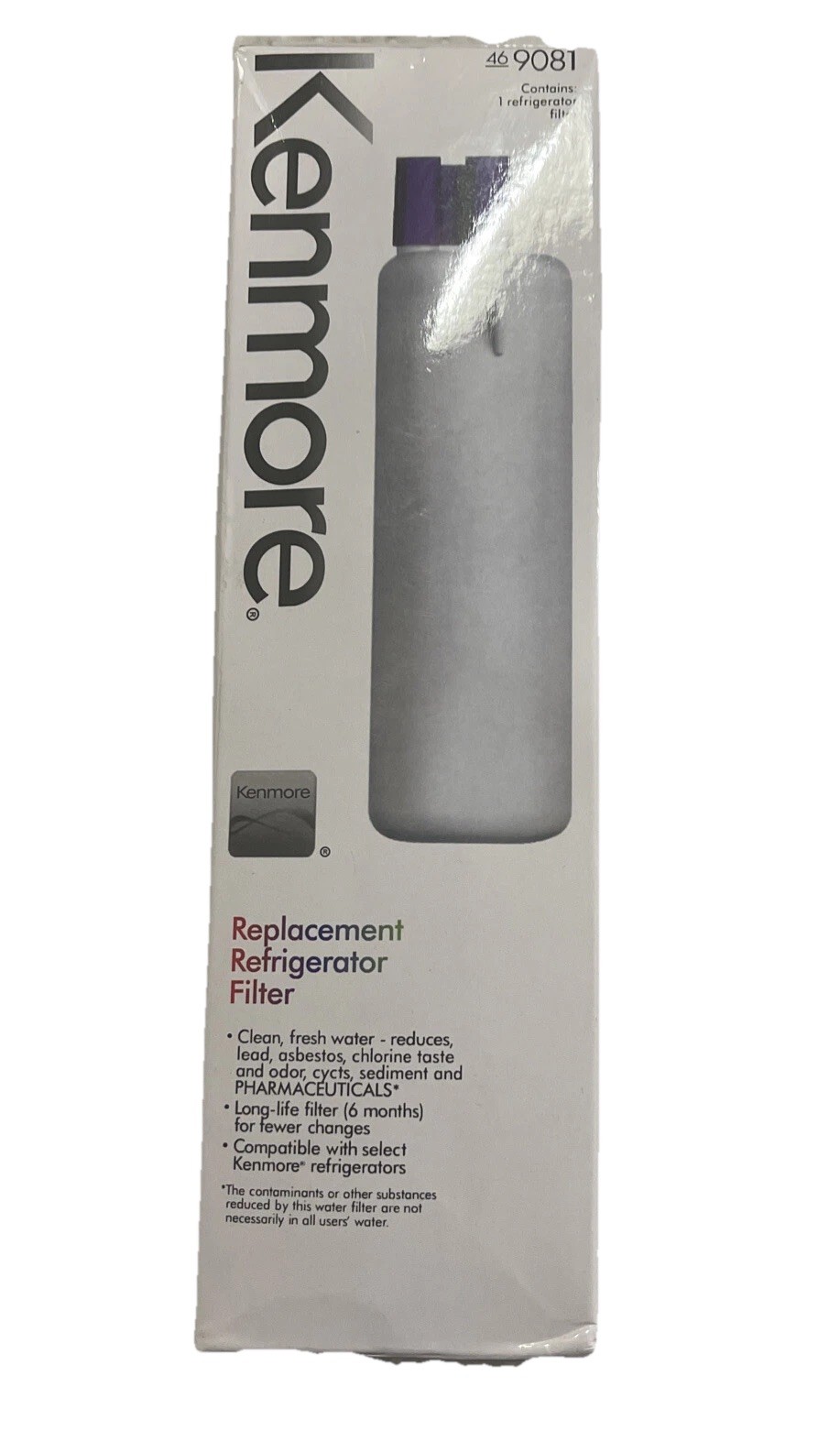 Kenmore 469081 Refrigerator Water Filter White 9081 New In Box Sealed 1 Pack E6