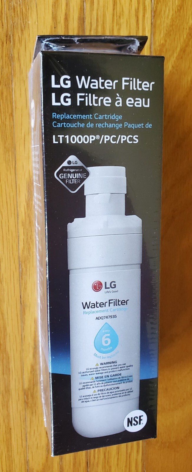 Genuine LG Water Filter Replacement Cartridge LT1000P/PC/PCS NEW SEALED