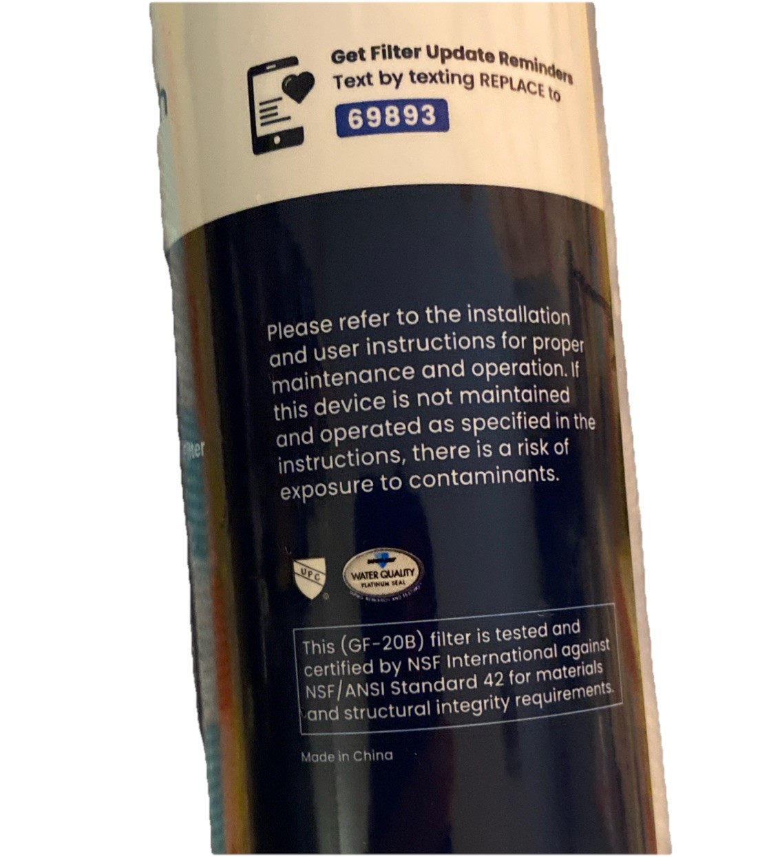 Glacier Fresh Water Filter GF-20B (2 Pack) NEW AND SEALED, Fast FREE SHIP!