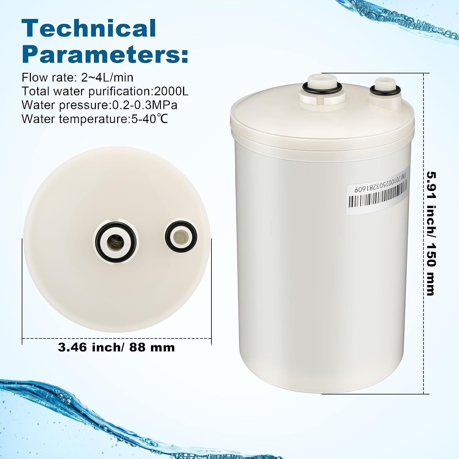 Tool-Free Water Filter Replacement for HG-N Type Ionizers – Safe & Durable