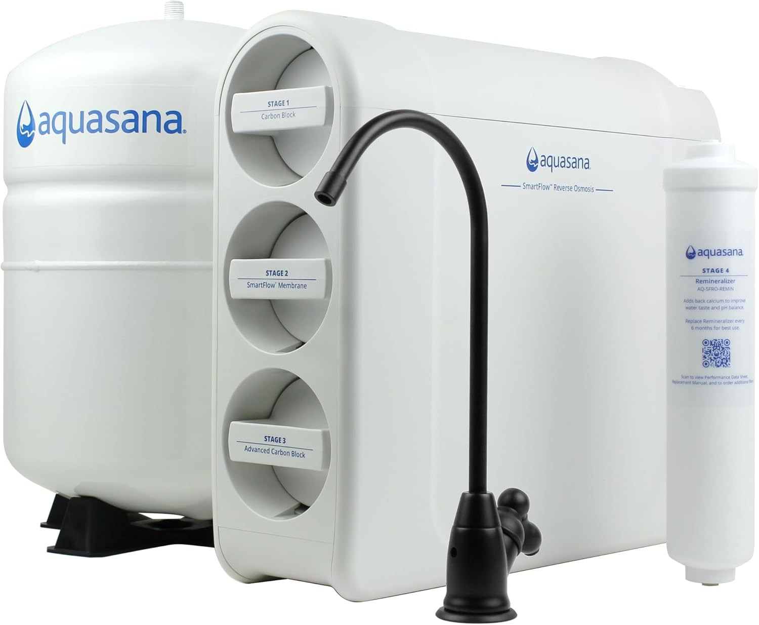 Aquasana SmartFlow Reverse Osmosis Water Filter RO Under The Sink System
