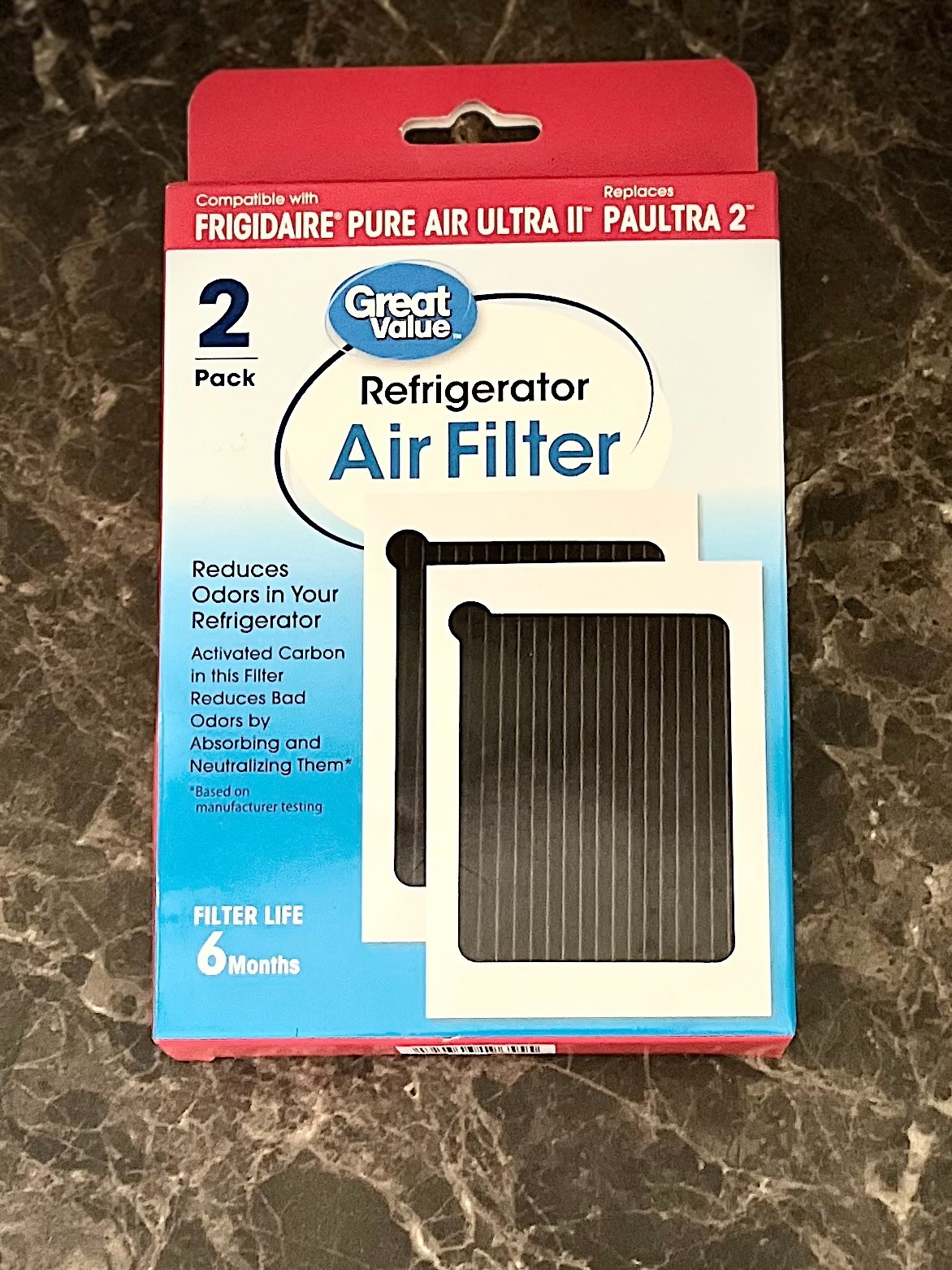 Great Value Refrigerator Filters 2 Pack