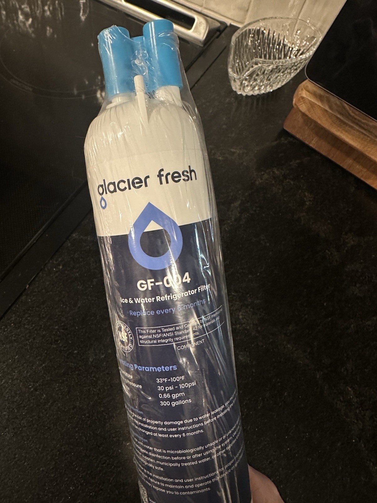 Glacier Fresh GF-004 Ice Water Refrigerator Filter 300 gal